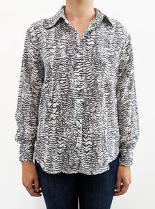 Avery Silk Shirt - Grey