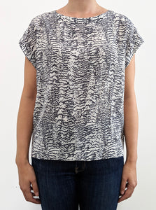 Avery Silk Top - Grey