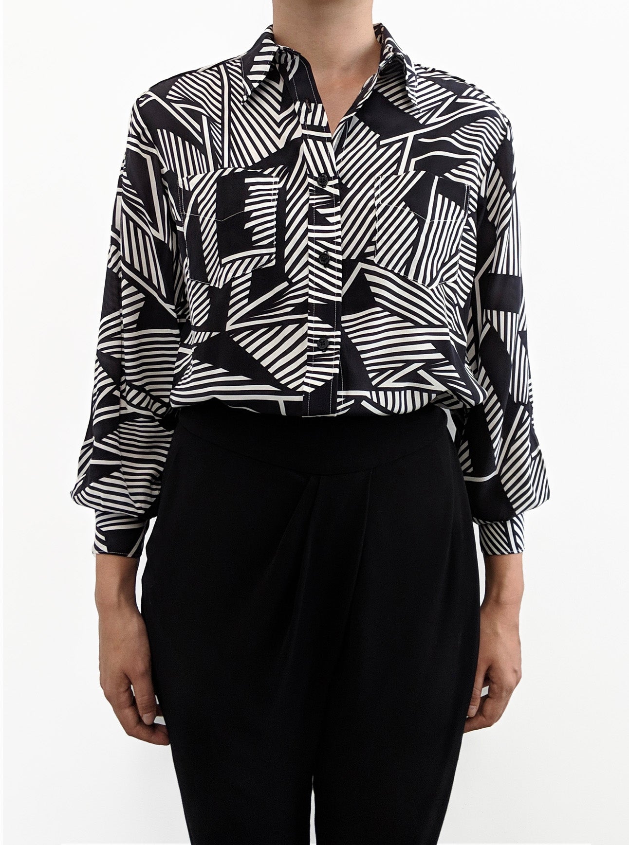 Madison Silk Shirt - Black