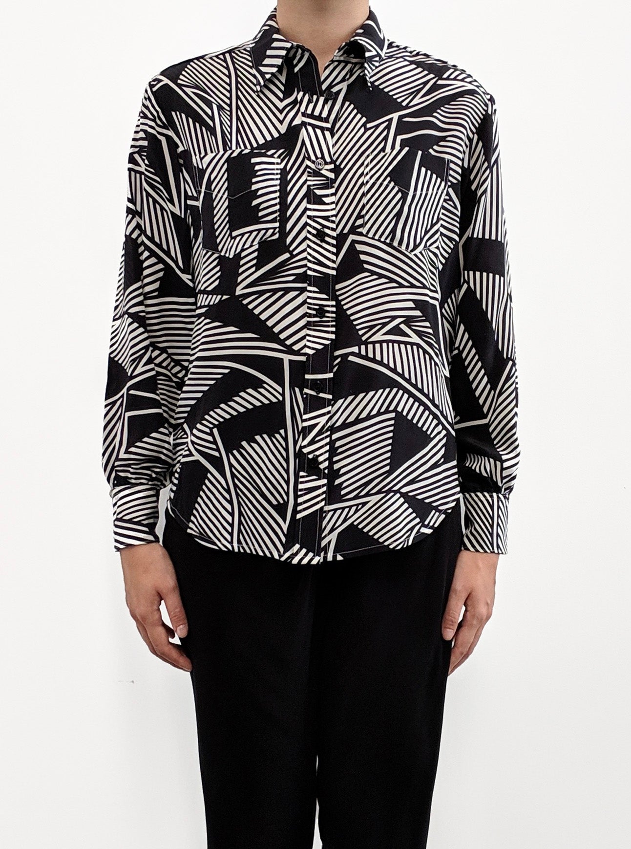 Madison Silk Shirt - Black