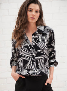 Madison Silk Shirt - Black