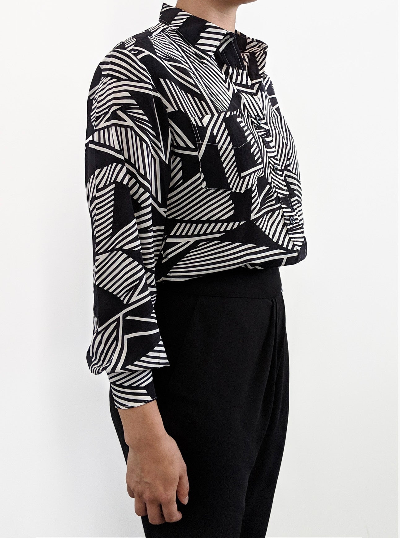 Madison Silk Shirt - Black