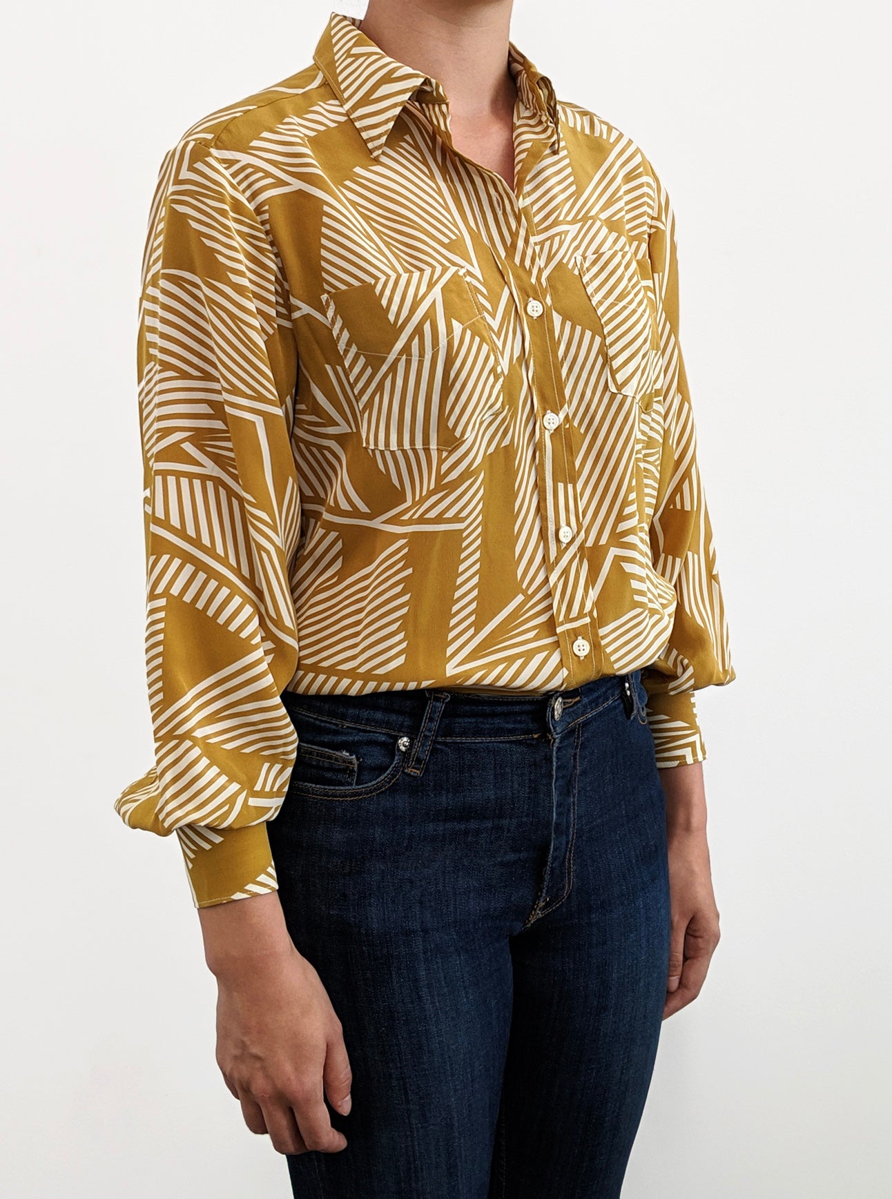 Madison Silk Shirt - Gold