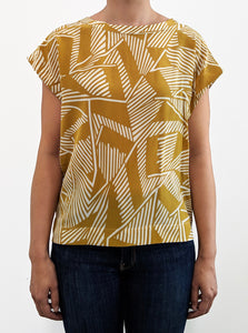 Madison Silk Top - Gold