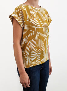 Madison Silk Top - Gold